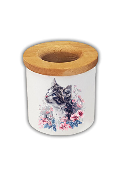 lili hediyelik Γάτα σε λουλούδια τυπωμένη μολυβοθήκη