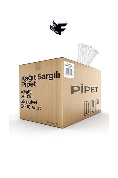 FİGANLAR paper wrapped pipette 200 pieces 25 packs 5,000 pieces