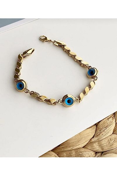 Accessories Barley Model Evil Eye Beaded Steel Bracelet