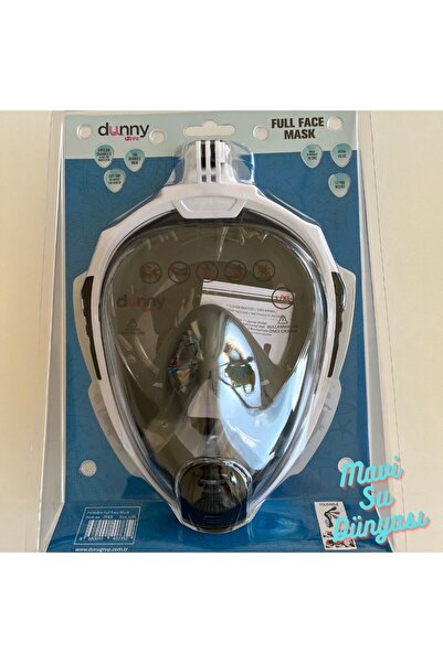 mavi su dünyası Full Face Maske Şnorkel Set Takımı Beyaz Renk L/XL - Mavi Su ...