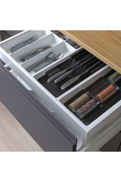 IKEA 72x50 cm Bamboo-Anthracite-White Drawer Organizer