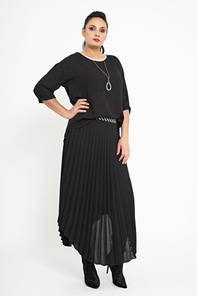 VERDA Μπλούζα με ασημένια λωρίδα στο γιακά