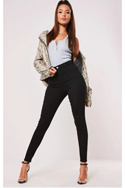 dressmix Ženske super uske hlače Elastično Sa likrom crne