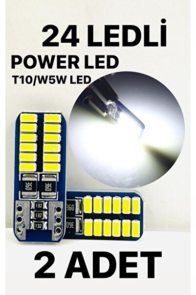 T10 Dipsiz W5w Canbus 24 Ledli BEYAZ Park Plaka Tavan Ampulü