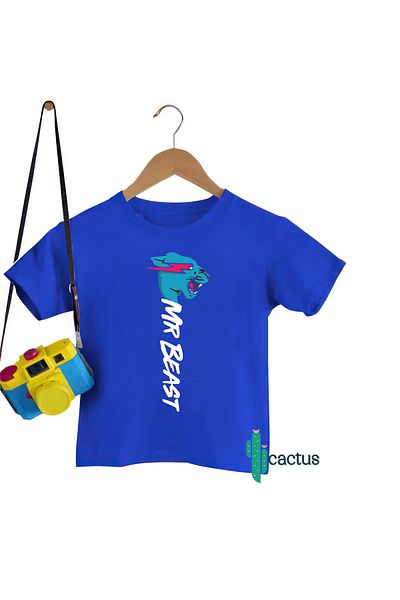 CACTUS COLLECTION MR BEAST CHARACTER Tricou Imprimat Copii Vara BUMBAC 5
