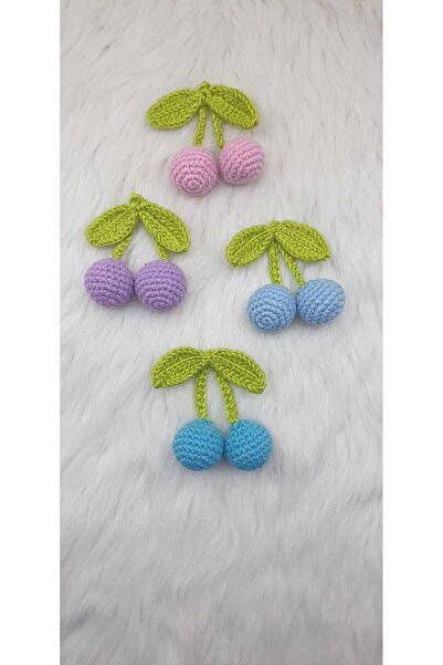 HAPPY HANDMADE AMİGURUMİ KİRAZ SÜSLEME ÖRGÜ SÜSLEME TOKA SÜSÜ SÜSLEME MALZEME ORGANİZASYON MALZEME