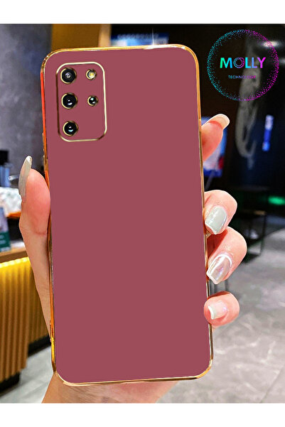 Molly Samsung Galaxy S20 PLUS İçin Lila Kenarları Gold Detaylı Lüks Silikon K...