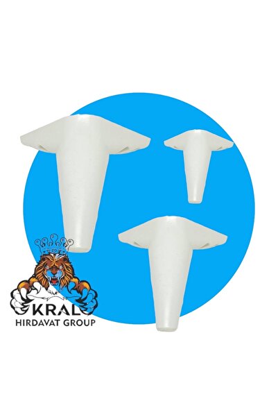 KRAL HIRDAVAT Picioare de mobilier albe - Picior din plastic - Vârf - 12 cm P...