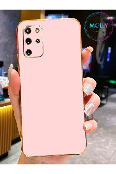Molly Samsung Galaxy S20 PLUS İçin Rose Kenarları Gold Detaylı Lüks Silikon K...