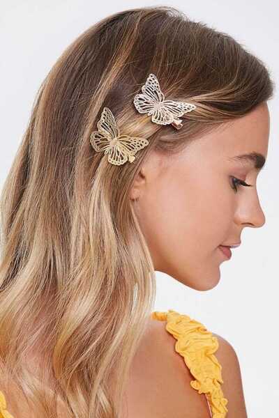 232 Konsept Colț pentru fluture de culoare aurie - 2 bucăți, Dimensiuni 5 cm ...