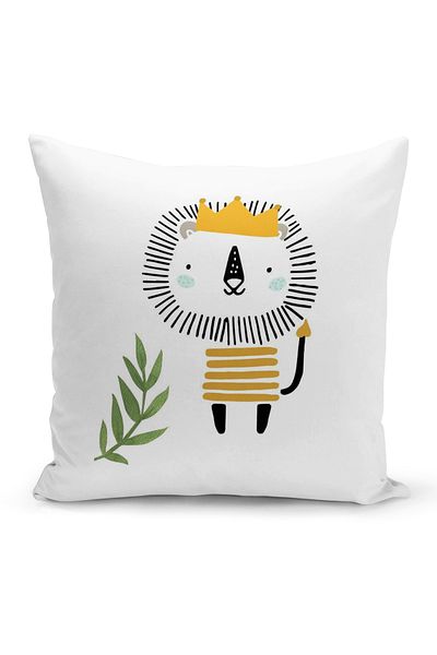 Bertille Home Set de 4 huse de pernă pentru copii, imprimate digital pe două fețe (husă de pernă pentru copii)