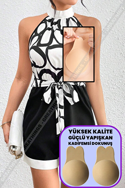 Greathings Yapışkanlı Askısız Sütyen | Göğüs Ucu Kapatıcı | Göğüs Dikleştiric...