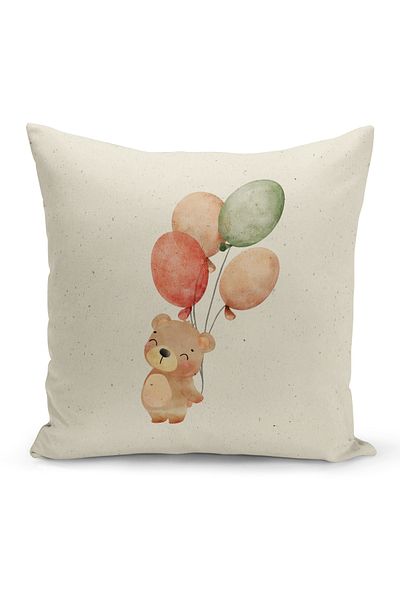 Bertille Home Child Baby Double Sided Digital Printed 4-Piece Throw Pillow Case Set (Kids Children Cushion Cover)