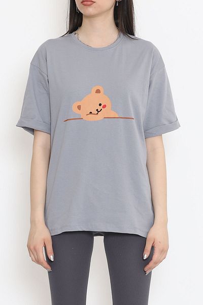 AKSU Dark Gray Double Sleeve Printed T-Shirt - 16533.1567.