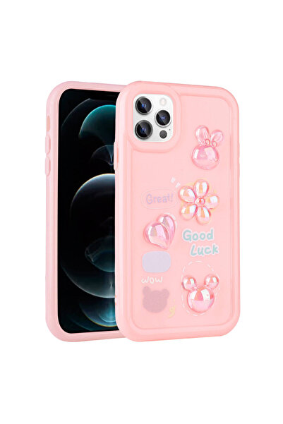 Bilişim Aksesuar iPhone 13 Pro Uyumlu Kabartma Figürlü Parlak Zore Toys Silik...