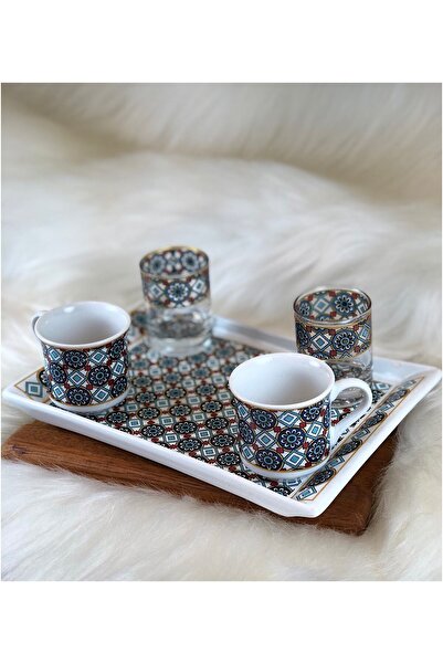 DUKKANI ISTANBUL Porcelain Coffee Cup Set of 2 Beads