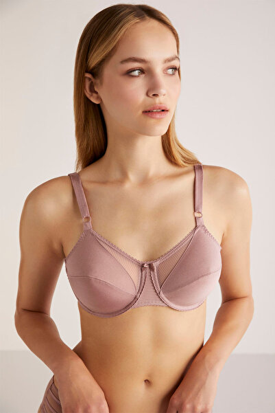 Kom حمالة صدر نسائية شفافة بدون غطاء من Underwire مع تفاصيل جديدة