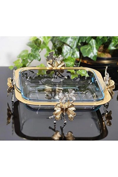 DUKKANI ISTANBUL صينية الخبز بوركام مع فراشة ذهبية