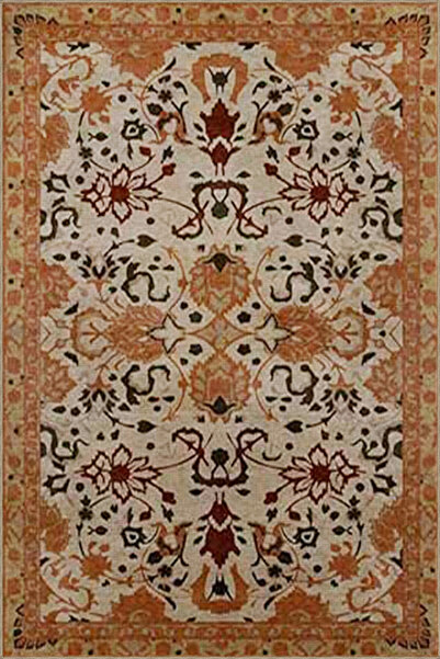 Rugs Modern Halı Covor decorativ modern cu model cu motive galbene 4470