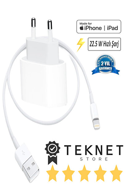 TEKNETSTORE Iphone 6 7 8 X 11 12 13 14 Tüm Serilerle Uyumlu Hızlı Şarj Aleti 22.5w Turbo Sarj
