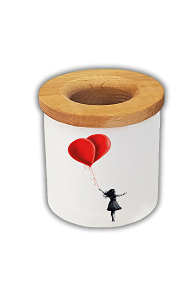 lili hediyelik Моливник с принт на момиче с балон, калъф за моливи