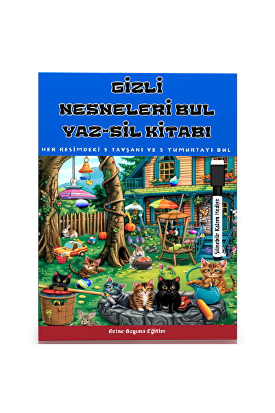 Enine Boyuna Eğitim كتاب البحث عن الأشياء المخفية YAZ-SIL (مع التصفيح)