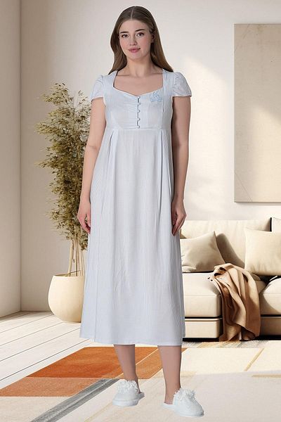 Mecit Pijama Rochie de Maternitate - 75% Bumbac 25% Viscoza, Se pot deschide nasturi