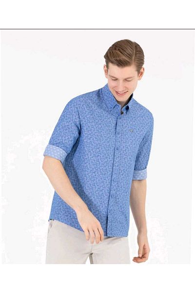 U.S. Polo Assn. Η.Π.Α. Polo Assn. Ανδρικό μπλε μακρυμάνικο πουκάμισο
