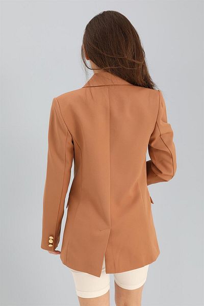 Kesa TEK Camel Atlas Fabric - Fleto Pocket Blazer Jacket