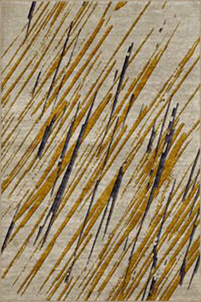 Rugs Modern Halı Сиво-жълт модерен декоративен килим с отворен мотив и шарки ...
