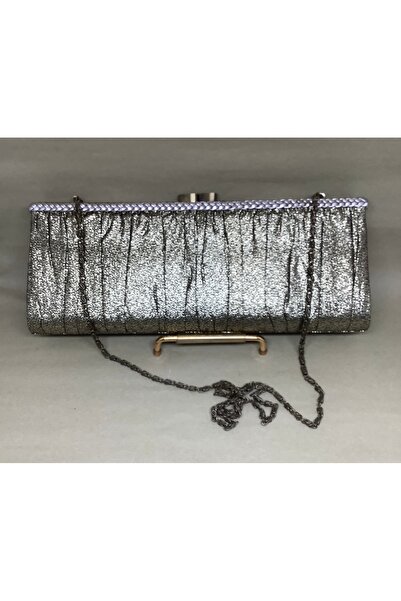 Noemi Antik altın Saten clutch