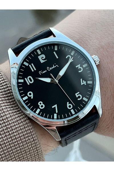 Pierre Cardin Numeral Leather Cord 30 Mt Water Resistant Special Series Men's Wristwatch