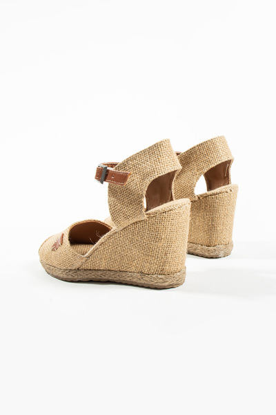 DUXAL SHOES Lenes Women's Straw Wedge Heeled Espadrille Sandals