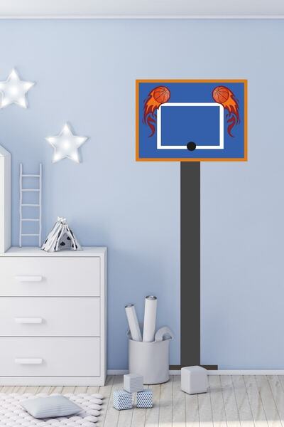 KanvasSepeti Autocolant de perete cu coș de baschet