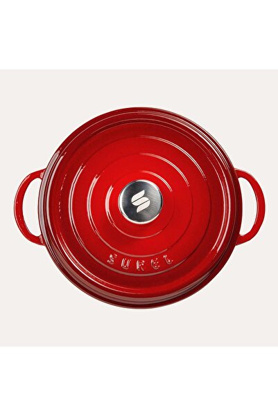 Sürel Demirdöküm 28 CM Derin Tencere Kırmızı