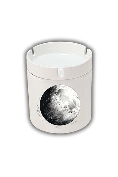 lili hediyelik Scrumieră cu imprimeu Moon Tavă de scrumieră
