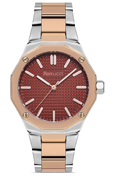 Ferrucci Women's Stainless Steel Wristwatch Steel Case Steel Cord Premium Model