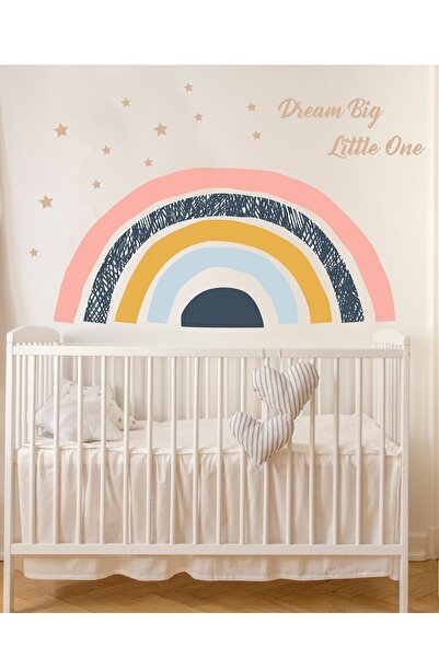 KanvasSepeti Set zidnih naljepnica u skandinavskom stilu sa temom duginih boja