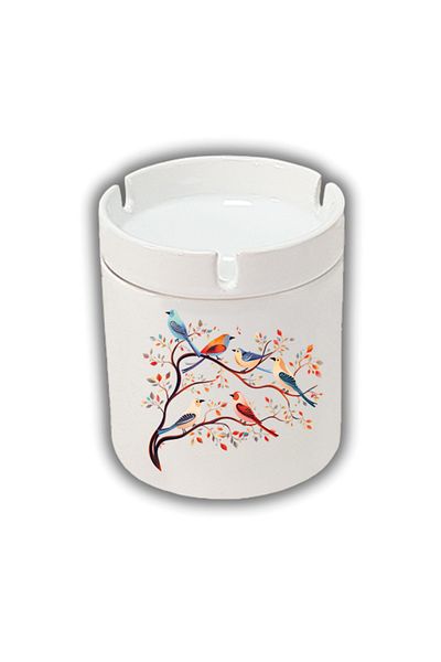 lili hediyelik Τασάκι με τυπωμένο τασάκι Birds Standing on Branch