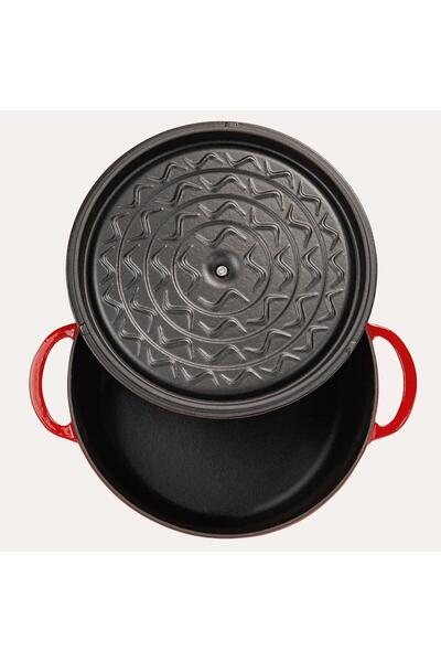 Sürel Demirdöküm 28 CM Derin Tencere Kırmızı