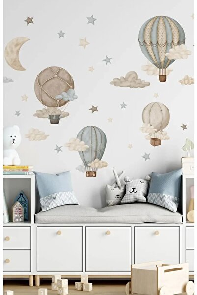 KanvasSepeti Set de autocolante de perete pentru camera copiilor cu baloane r...