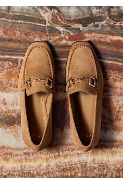 MANGO Woman Süet deri mokasen