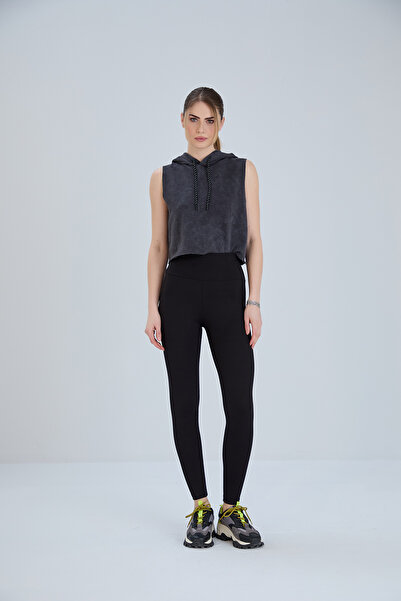 Thin Shop High Waist Retractive Ribbed Leggings