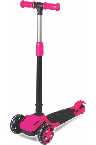 MEDITERIAN 3 Tulpar Scooter Katlanabilir Led Işıklı Silikon Tekerli 4 - 6 Yaş...