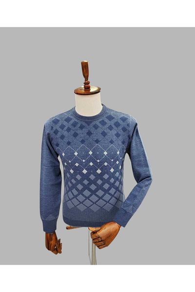 Sarar Patterned O Neck Interview Sweater