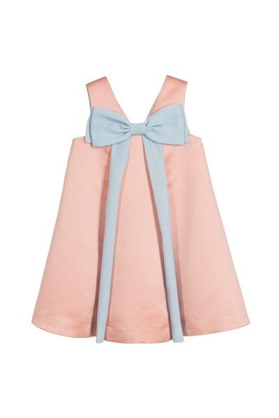 Da&Mira Girl's Powder Blue Bow Dress