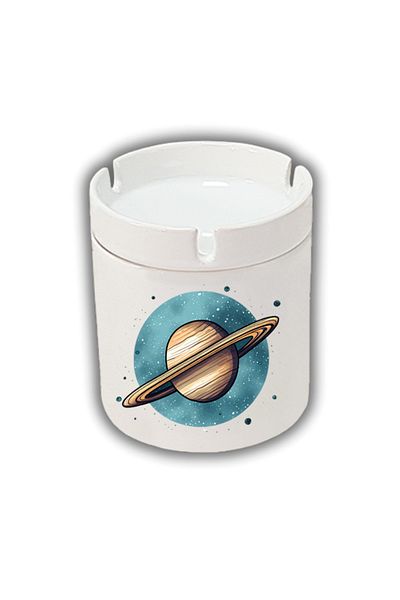 lili hediyelik Saturn Theme Printed Ashtray Ash Tray
