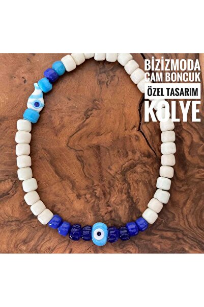bizizmoda الطابق السفلي الزجاج حبة Serenay الزجاج قلادة عين الشر حبة قلادة
