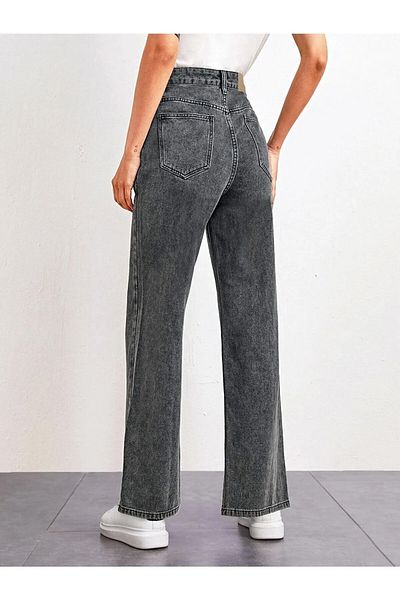 dressmix بنطلون كاجوال مدخن مع جينز ليكرا قابل للتمدد