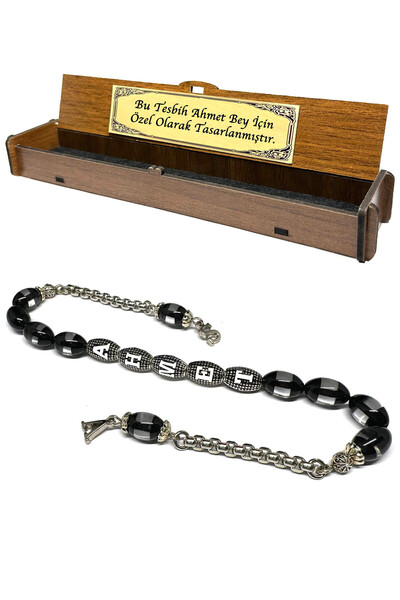 Fabula Silver İsimli Zaza Tesbih Kişiye Özel Kutulu Erkek Hediye Tespih